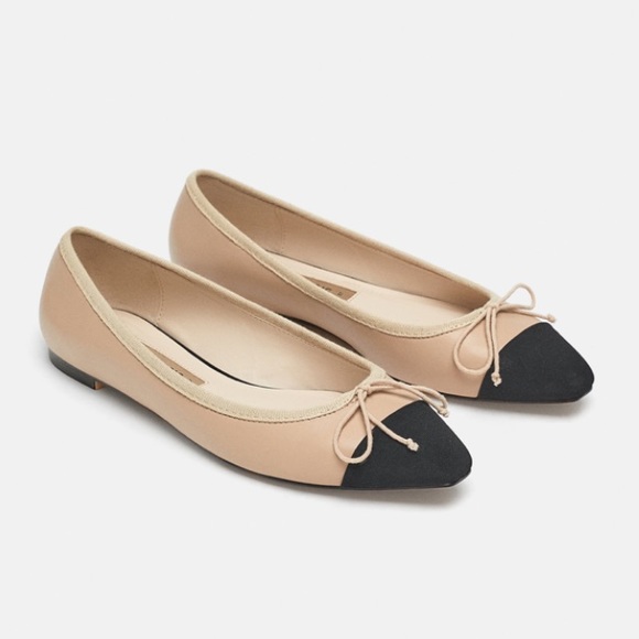 Zara | Shoes | Zara Two Toned Ballet Flats | Poshmark